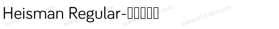 Heisman Regular字体转换